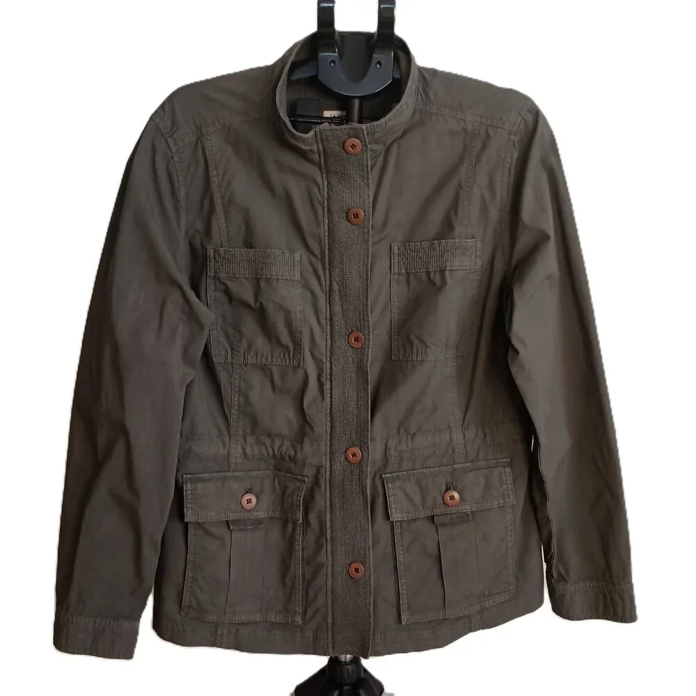L.L. Bean Olive Green Utility Jacket Item ID 505030 Women’s M - Picture 2 of 16
